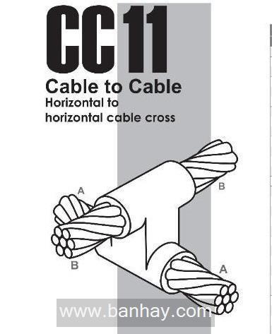 Khuôn hàn CC11 hàn chữ thập cáp với cáp nằm ngang