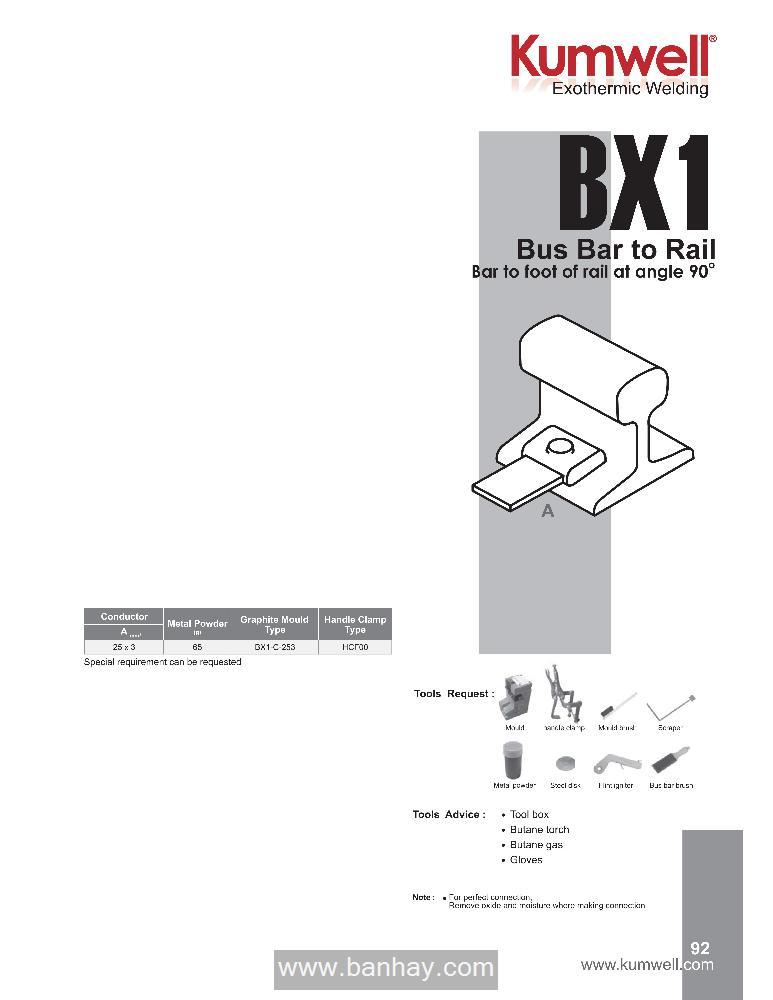 Khuôn hàn hóa nhiệt BX1