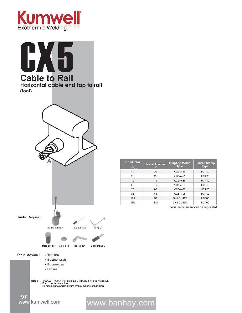Khuôn hàn hóa nhiệt CX5